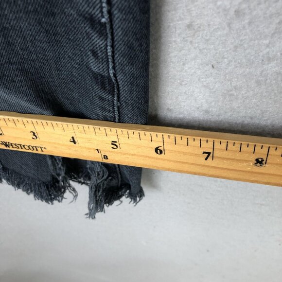 Agolde Jeans Womens 29 Black Charcoal Skinny Ankle Raw Hem Distressed Denim - Picture 6 of 16